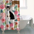 thumbnail image 4 of Chihuahua and Flower Florals Shower Curtain 36"x72" ,Bathroom Decorative Shower Curtains Set with 12 Hooks,Modern Waterproof Washable Shower Curtain, 4 of 6