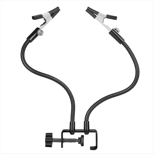 Soporte de Soldadura de Metal, 2 Flexibles para Soldar, Soporte de PCB de Tercera Mano, Abrazadera de Mesa, Herramienta de Reparación de Tubos de Resorte.