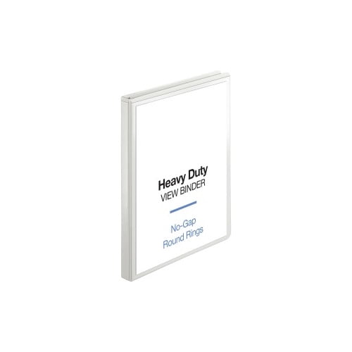 Business Source Round-ring View Binder 1/2' Binder Capacity - Letter - 8 1/2' x 11' Sheet Size - 125 Sheet Capacity - Round Ring Fastener(s) - 2 Internal Pocket(s) - Polypropylene, Chipboard, Board