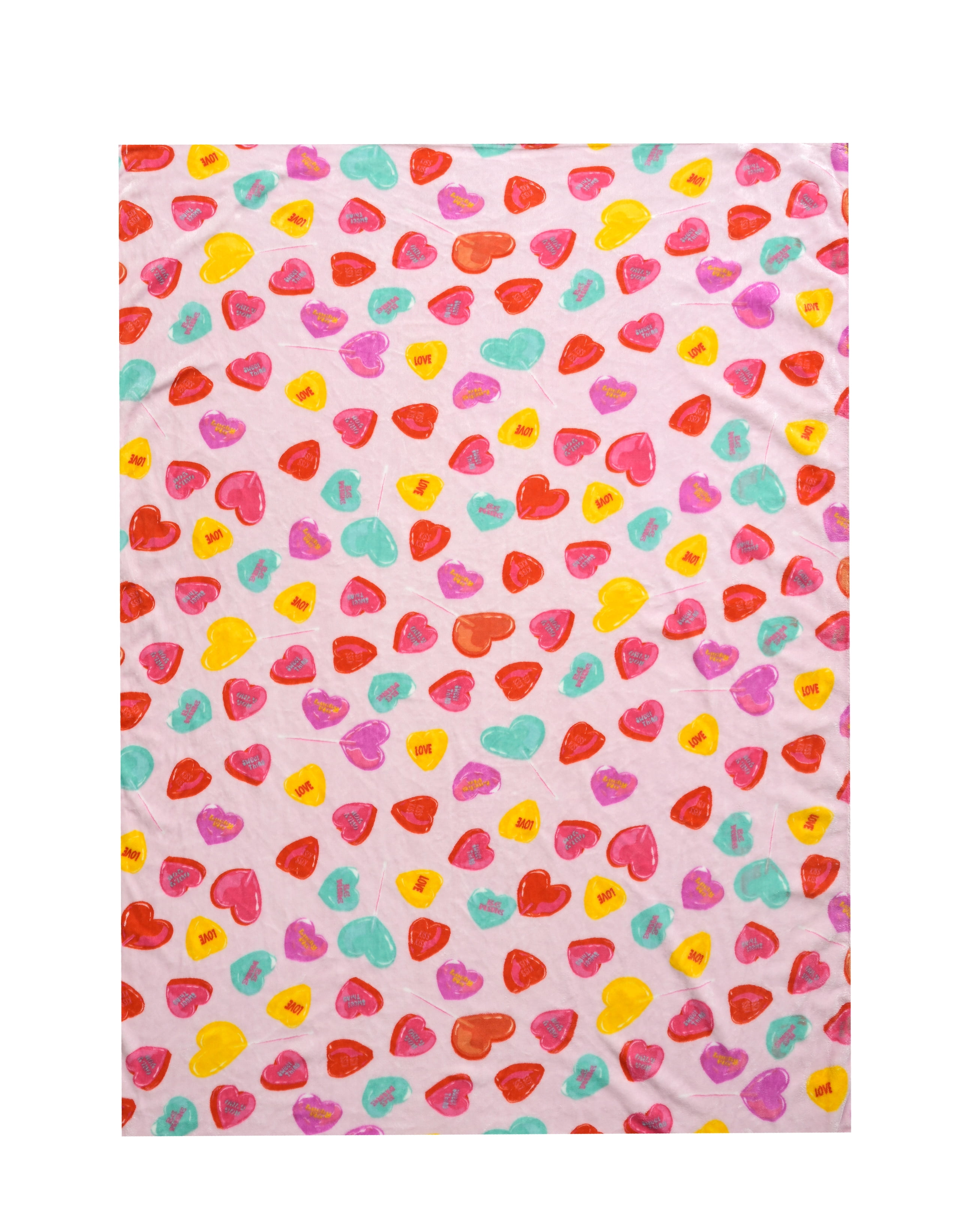 Way To Celebrate Super Soft Valentine's Day Throw Blanket, Lollipops, 50 x 60 in