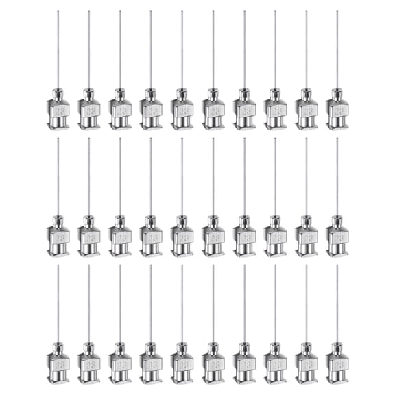 Uxcell 30pcs 23G agujas de acero inoxidable para dispensar, tubo de aguja de pegamento de 1" punta roma