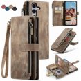 thumbnail image 1 of Compatible with Samsung Galaxy S25 Wallet Case,with Card Holder Kickstand Magnetic Zipper Pocket Lanyard Strap Wristlet,Leather Flip Case Wallet for Samsung Galaxy S25 5G 6.2 Inch, 1 of 7