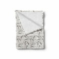 thumbnail image 2 of Birds Soft Flannel Fleece Throw Blanket, Spotted Neck Swallow and Red-Rumped Swallow Perching on Parallel Wires, Cozy Plush for Indoor and Outdoor Use, 60" x 80", Pale Grey and Dimgrey, by Ambesonne, 2 of 6