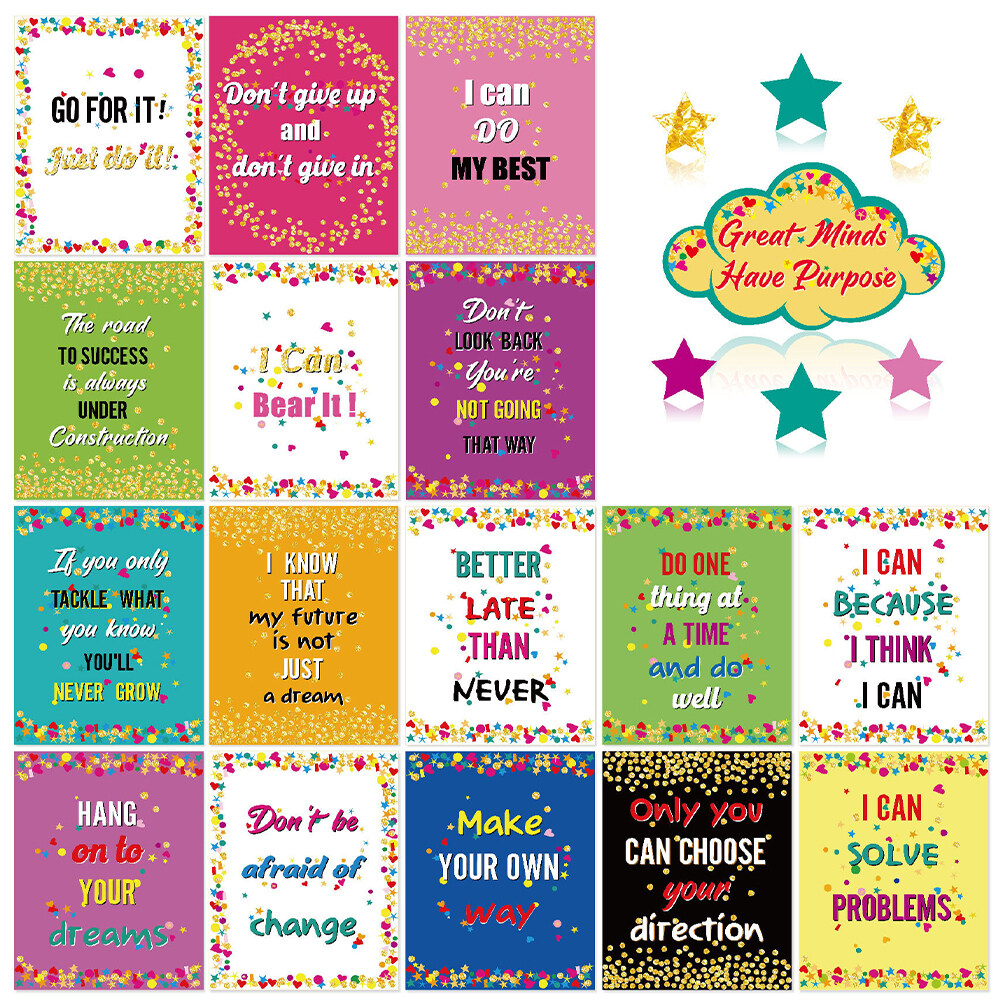 1 Set Inspirational Wall Posters Positive Quote Posters Wall Decor for