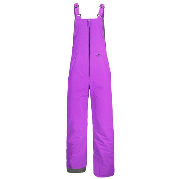Mens Resistant Ski Bibs Insulated Trousers Sleeveless Adjustable Back Strap One-Piece Suspenders Jumpsuit Ski Snowsuit