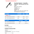 thumbnail image 2 of Rear Shock Absorber 1 - Compatible with 2003 - 2009 Mercedes-Benz E320 Sedan 2004 2005 2006 2007 2008, 2 of 2