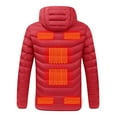 thumbnail image 5 of UTTOASFAY Men'S Outdoor Warm Coat Clothing Heated for Riding Skiing Fishing Charging Via Heated Coat Red 14(XXXL), 5 of 9