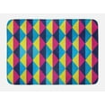 thumbnail image 1 of Vintage Bath Mat, Sixties Inspired Triangles with Grunge Effect Colorful Geometric Retro Pattern, Non-Slip Plush Mat Bathroom Kitchen Laundry Room Decor, 29.5 X 17.5 Inches, Multicolor, Ambesonne, 1 of 2