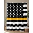 thumbnail image 4 of Thin Gold Shower Curtain, Line Dispatchers Dispatch Communications Officer American Flag Waterproof Shower Curtain Set with 12 Hooks Lightweight Fabric Shower Curtains for Bathroom 60x72 Inches, 4 of 6