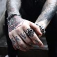 thumbnail image 2 of YAZI Home Genuine Stainless Steel Ring Jewelry for Men Fashion Punk Biker Skull Rings, 2 of 12