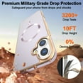 thumbnail image 3 of for iPhone 16 Plus Case Magnetic Ultra Slim Plating Design, TPU + PC Hybrid Shockproof Anti-Scratch Back Cover, Lightweight Drop Protective Phone Case Cover for iPhone 16 Plus, Purple, 3 of 7
