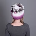 thumbnail image 4 of Contrast Color Furry Hat for Women  Winter Beanie with Patchwork, 4 of 4
