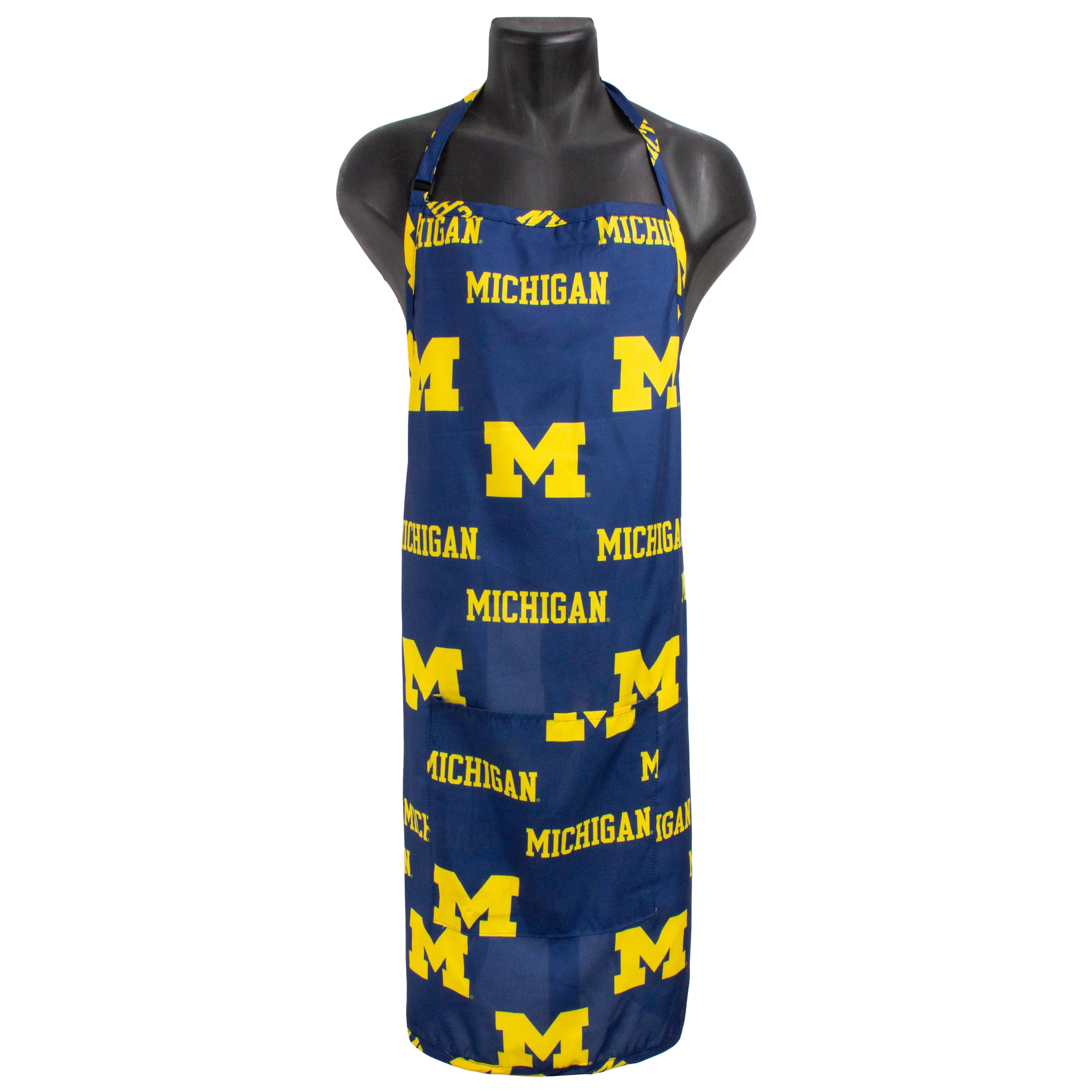 Michigan Wolverines Tailgating or Grilling Apron With 9" Pocket, Fully Adjustable
