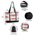 thumbnail image 2 of FORMRS Canvas Laptop Tote Bag for Women with 15.6" Computer Compartments Shoulder Handbag, Watermelon Pattern, 2 of 7