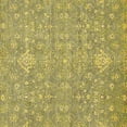 thumbnail image 1 of Ahgly Company Machine Washable Indoor Square Abstract Yellow Modern Area Rugs, 5' Square, 1 of 4
