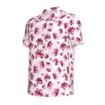 thumbnail image 2 of Xecao Lilies Flowers for Mens' Casual Short Sleeve Button-Down Polo Shirts for a Classic Golf Look, 2 of 9