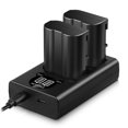 thumbnail image 1 of Enegon En-El15C En-El15A /B Baterías (2 Unidades) Y Kit De Cargador Dual Led Inteligente Para Cámaras Digitales Nikon Zf Z6 Z7 Z8 D7500 D7000 D7100 D7200 D500 D600 D610 D750 D780 D800 D810 D800E D810A, 1 of 7