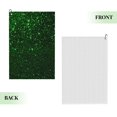 thumbnail image 2 of Naloa Green Sparkling Golf Towel Golf Gift for Men and Women Golf Towel with Carabiner Clip to Quickly Remove Mud, Dirt and Sweat, 2 of 8
