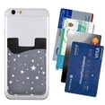thumbnail image 2 of YFYANG Universal Adhesive Cell Phone Card Holder, Gray Star Pattern Leather Cell Phone Wallet Sticker, 2 of 6