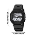 thumbnail image 3 of Reloj digital para hombre con alarma y cronógrafo – Reloj deportivo resistente al agua hasta 50 m para correr y hacer senderismo al aire libre, pantalla LED retroiluminada de fácil lectura, corr, 3 of 6