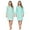 Mint Green, variant on Casual Nights Women's Henley Nightshirts Set of 2, Floral 3/4 Sleeve Nightgowns & Solid Sleepwear Shirt