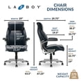 thumbnail image 2 of La-Z-Boy Meyer Ergonomic Bonded Leather Swivel Executive Chair Navy (60082-NVY), 2 of 2