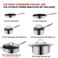 thumbnail image 3 of LOLYKITCH Tri-ply Hybrid Non-Stick Stainless Steel Cookware Set,10 Piece Induction Pots and Pans Set,Dishwasher and Oven Safe., 3 of 8