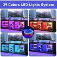 thumbnail image 4 of 71in Large LED TV Stands W/Power Outlet for 60 65 70 80Inch TV,Black Entertainment Center W/70000-Colors Lights,High Gloss LED TV Console w/Adjustable Glass Shelves for Living Room Gameroom, 4 of 16