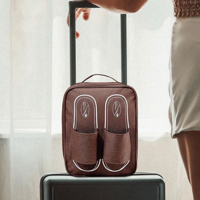 Organizador de embalaje de bolsas de zapatos para maletas de Waterproo Bolsas de zapatos de viaje marrón Macarena Bolsa de almacenamiento de zapatos