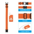 thumbnail image 4 of Luggage Strap with Combination Lock Luggage Tag and Loop 78"x2", 4 Set Adjustable Suitcase Belt, Orange, 4 of 6