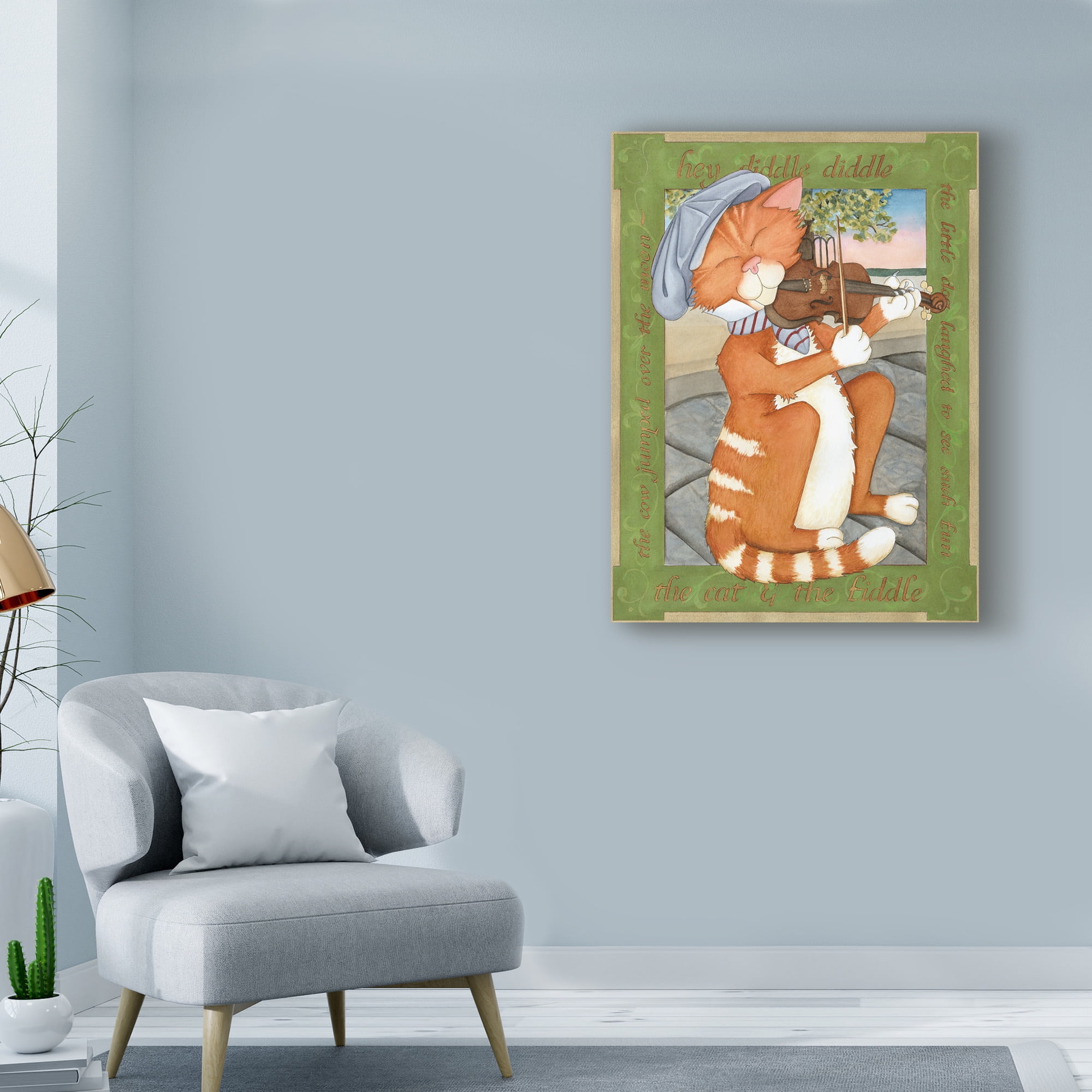 Trademark Fine Art 'The Cat and The Fiddle' Canvas Art by Tara Friel