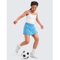 thumbnail image 2 of CRZ YOGA Girls Soft Skirty Athletic Shorts Tennis Soccer Casual Flowy Ruffle Zip Pocket Liner Kids Teen, 2 of 5