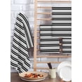 thumbnail image 2 of Boho Black Stripe Kitchen Dish Towels for Drying Dishes Set of 4, Abstract Geometric White Minimalist Waffle Weave Microfiber Hand Tea Bathroom Towels Quick Dry & Absorbent Towel 15.7x23.6, 2 of 7