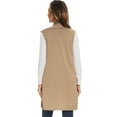 thumbnail image 6 of Cizayoi Women's Long Knit Sleeveless Pockets Cardigan Vest, 6 of 6