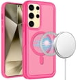 thumbnail image 4 of For Apple iPhone 16 (6.1") Strong MagSafe Compatible Shockproof Hybrid Glossy Oil Protective Slim Hard Dual Layer TPU + PC Cover ,Xpm Phone Case [ Hot Pink ], 4 of 8