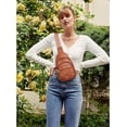 thumbnail image 3 of Small Sling Bag for Women Leather Crossbody Bags Fanny Pack Chest Bag for Travel, 3 of 8