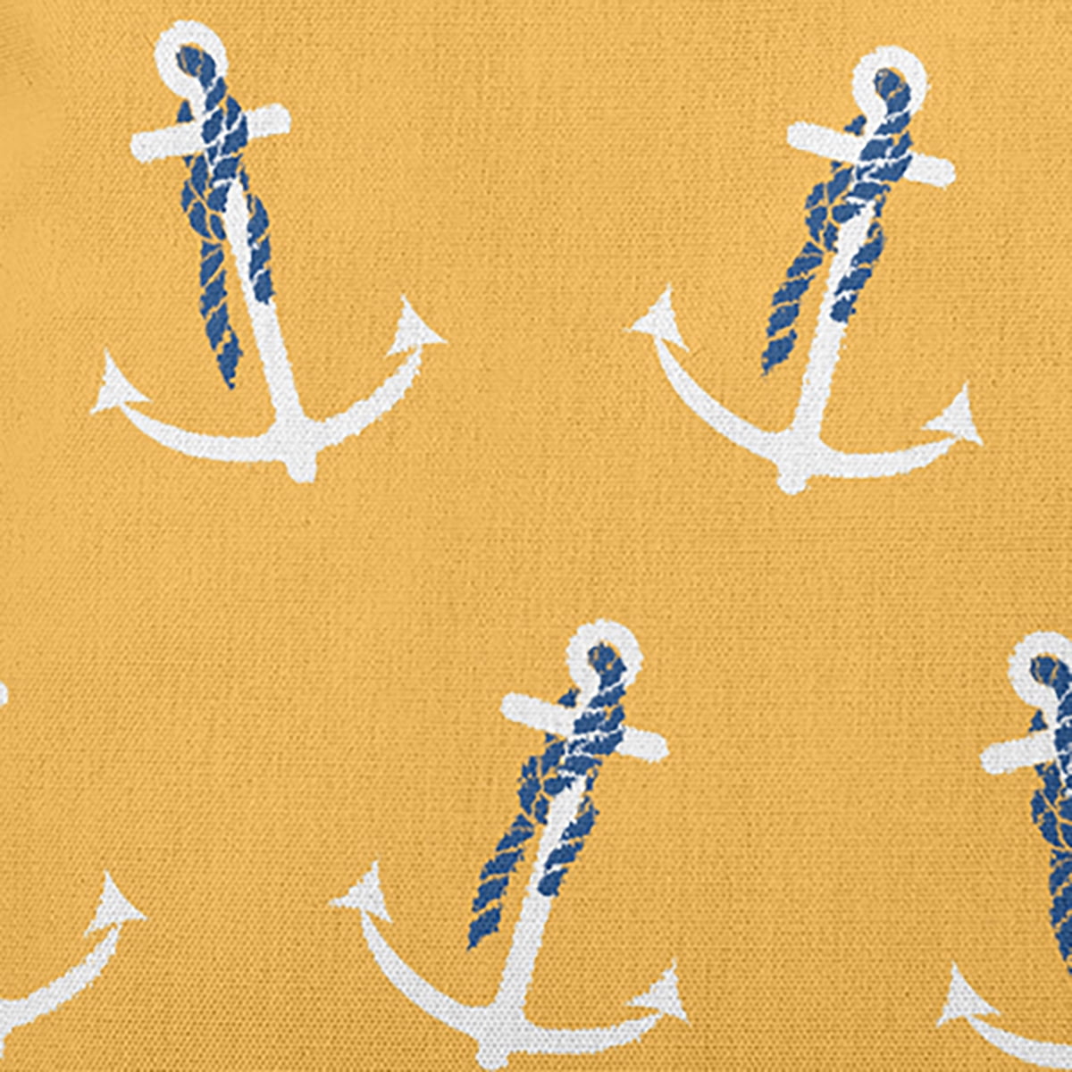 Simply Daisy 16" x 16" Anchor Whimsy Polyester Indoor/Outdoor Pillow, Yellow (1 count)