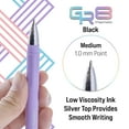 thumbnail image 2 of BAZIC GR8 Dazzle Black Fuse Tech Ink Pen w/ Rubber Barrel, 0.7mm (3/Pack), 24-Pack, 2 of 7