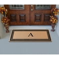 thumbnail image 2 of A1HC Natural Coir Flock Monogrammed Door Mat for Front Door, 24x57, Anti-Shed Treated Durable Doormat Outdoor Entrance, Heavy Duty, Thin Profile, Easy to Clean, Long Lasting, Front Door Entry Doormat, 2 of 6