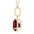 thumbnail image 2 of ANGARA Lab Grown 4.5 Ct Rope-Framed Claw-Set Ruby Solitaire Pendant for Women in 14K Yellow Gold (Size-10mm) | July Birthstone, Birthday, Anniversary, Jewelry Gift for Women | Lab-Grown Ruby Necklace, 2 of 7