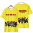 thumbnail image 1 of ROBLOX-Camiseta de cuello redondo con estampado de dibujos animados para niños, camisa con cuello redondo, tendencia de juego periférico para hombres y adolescentes, Verano, 1 of 4