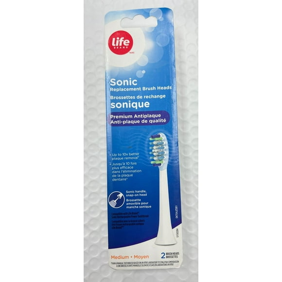Life Brand Sonic Têtes de Brosse de Rechange - [2 Pack]