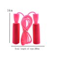 thumbnail image 2 of Adjustable Tangle Free Vinyl Skipping Cable Jumping Rope | Soft Foam Grip Handles, Black, 2 of 5