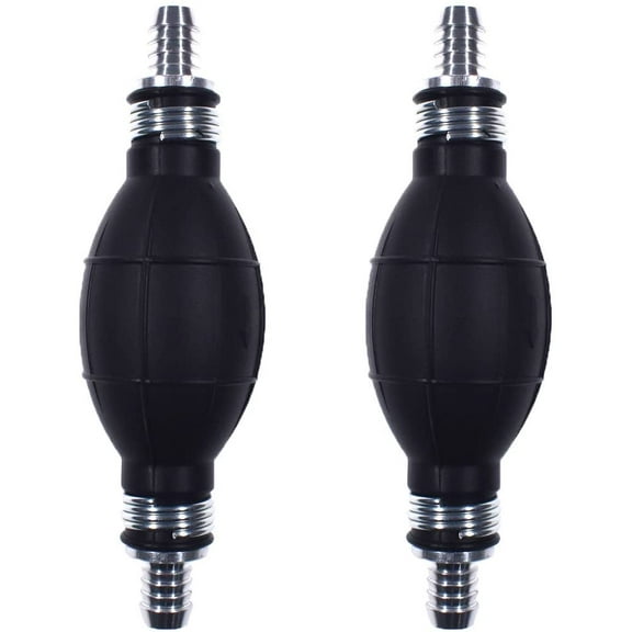 2Pcs Bulb Type Rubber Fuel Transfer Vacuum Fuel Line One Way Fuel Valve Fuel Pump Line Hose Hand Primer Gasoline Petrol Diesel Pump For Marine Boat 6mm 9001080A (1/2)