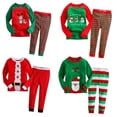thumbnail image 4 of Pijamas para bebés y niñas, trajes de Navidad, 100% algodón, camiseta, pantalones, ropa de dormir, camisón, Tops X'mas, 4 of 4