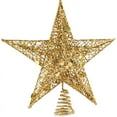 thumbnail image 2 of Glittered Star Treetop Lighted Snow Flake for Christmas Tree Decoration(Gold), 2 of 6