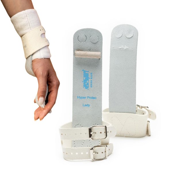 Grips de gimnasia Reisport Protec Hyper Buckle talla mediana