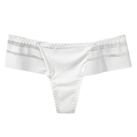 

nsendm Women Underwear Thongs Bikini Panties T String Thong Stretch Ladie Brief Underwear plus Size Underwear for Women Underpants White Large