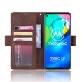 thumbnail image 3 of Case for Motorola MOTO G8 Cover Adjustable Detachable Card Holder Magnetic closure Leather Wallet Case - Brown, 3 of 5