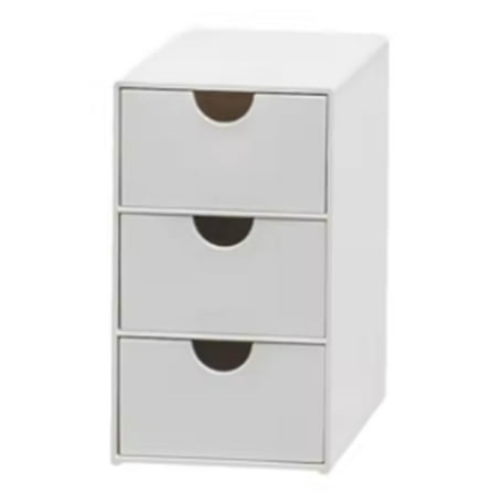 Desk Organizer with 3 Drawers Multifunctional Dustproof Stackable Office Supplies Organiser